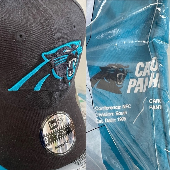 NFL Carolina Panthers Football On Field Apparel XL T-Shirt & New Era Hat Set - Picture 8 of 14